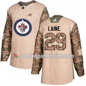 Winnipeg Jets Patrik Laine 29 Adidas 2017-2018 Camo Veterans Day Practice Authentic Shirt - Mannen